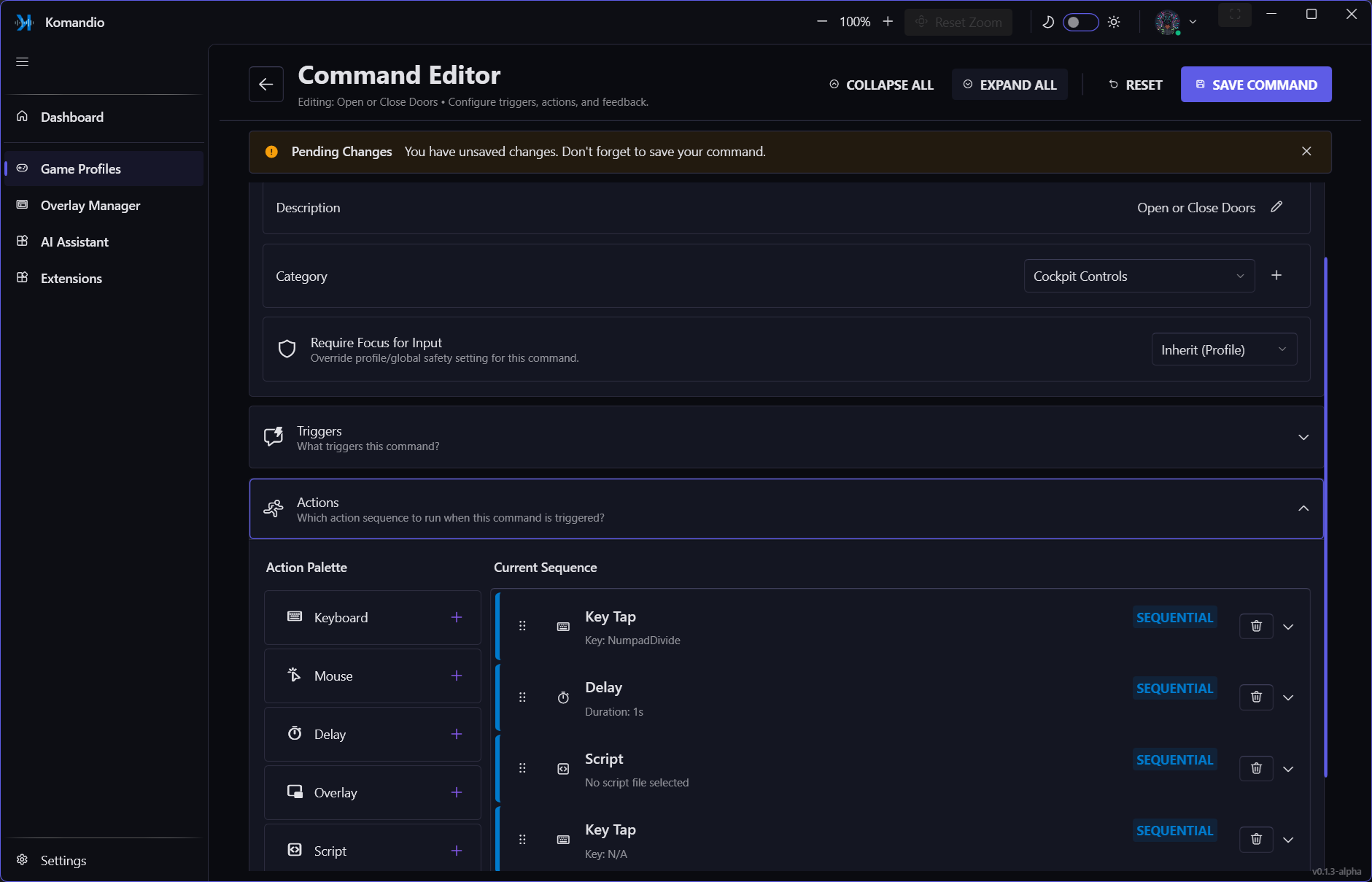 Visual Command Designer
