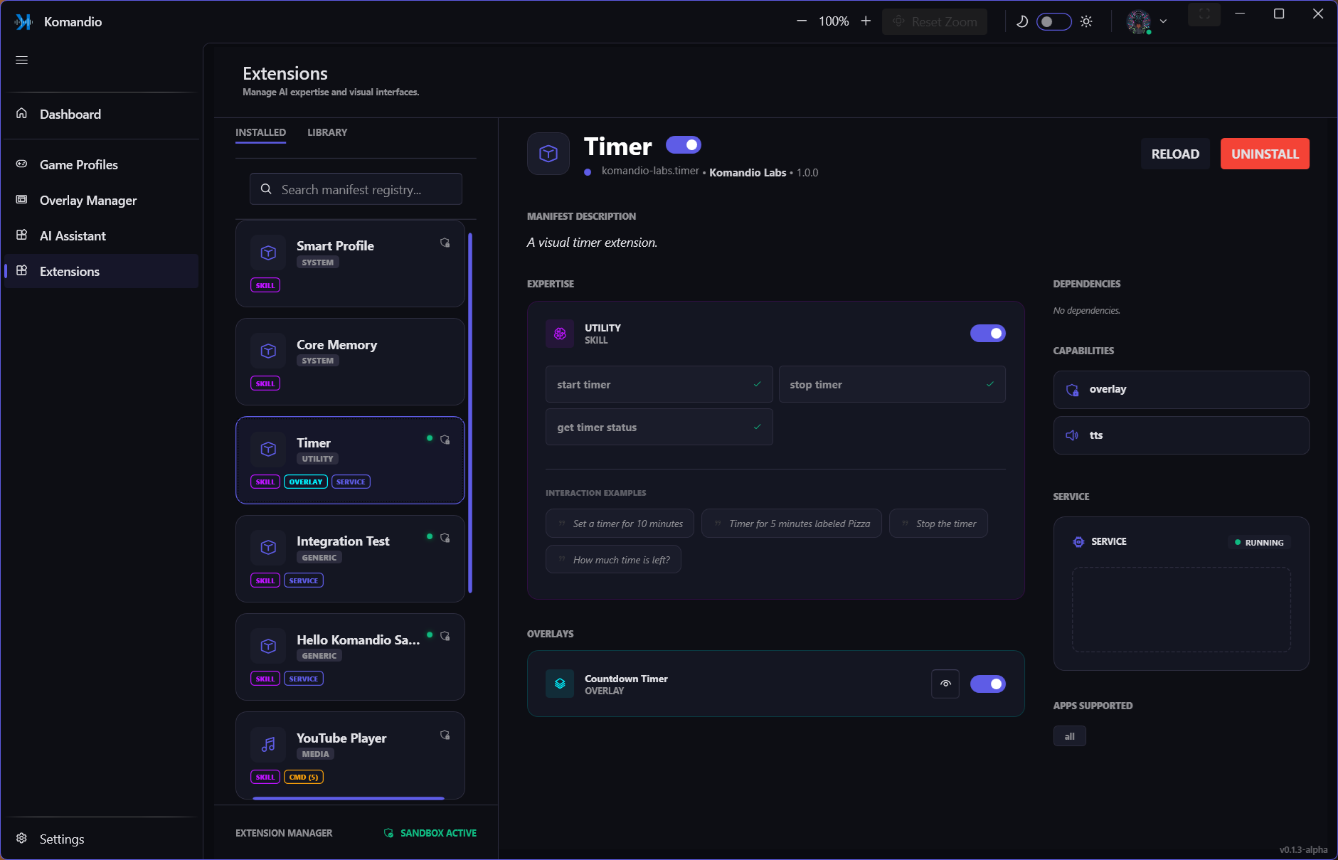Modular Extension Registry